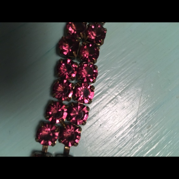 Deep Purple Rhinestones Necklace - Picture 8 of 8